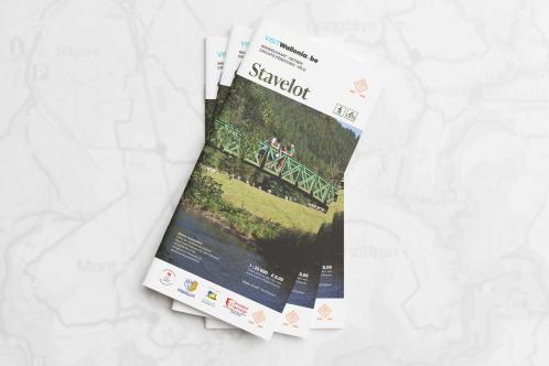 Visuel de la carte IGN/WT des promenades pédestres, VTT & VTC de Stavelot